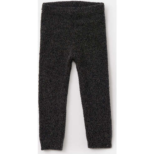 Baby Fuzzy Leggings, Black Melange - Leggings - 1