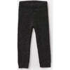 Baby Fuzzy Leggings, Black Melange - Leggings - 1 - thumbnail