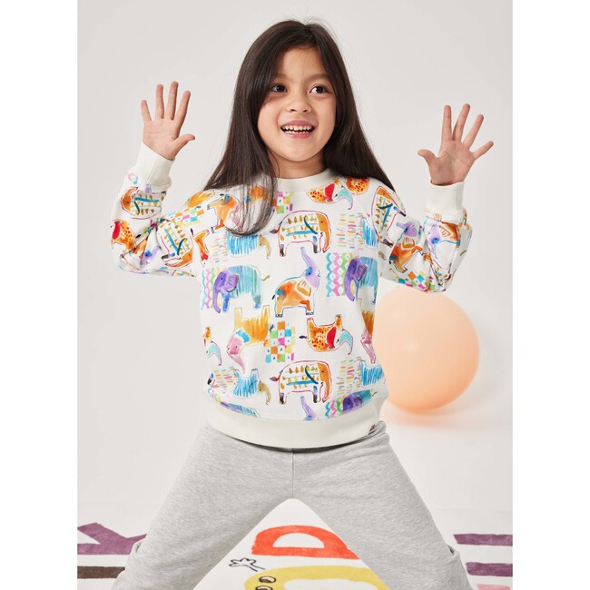 Watercolor Elephant Sweatshirt, Multi - Sweatshirts - 3