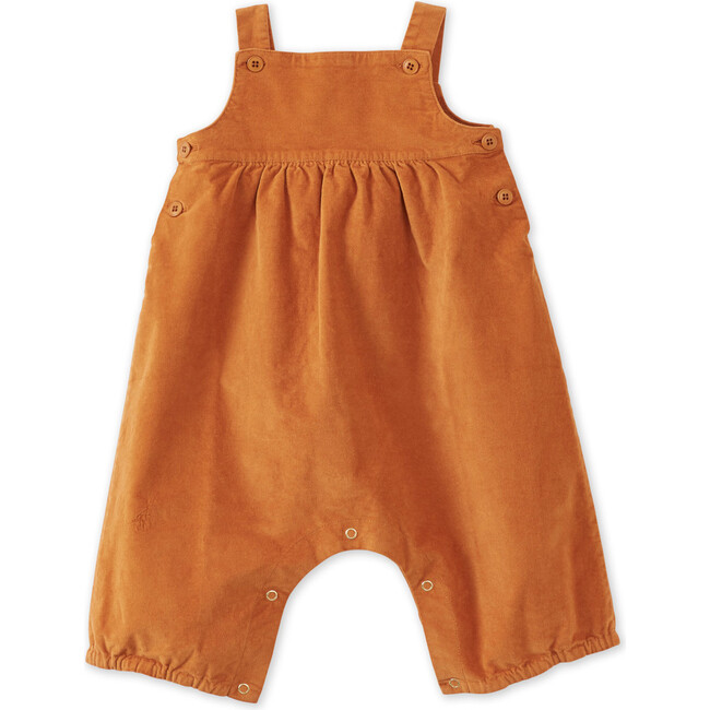 Organic Cotton Velvet Jumpsuit, Raw Sienna