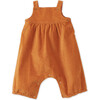 Organic Cotton Velvet Jumpsuit, Raw Sienna - Rompers - 1 - thumbnail