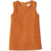 Organic Cotton Velvet Dress, Raw Sienna - Dresses - 1 - thumbnail