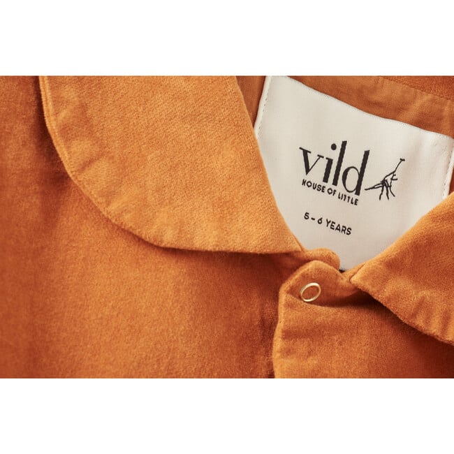 Organic Cotton Velvet Jacket, Raw Sienna - Jackets - 3