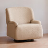 Winslow Extra Wide Recliner and Swivel Glider in Chai Shearling - Nursery Chairs - 3