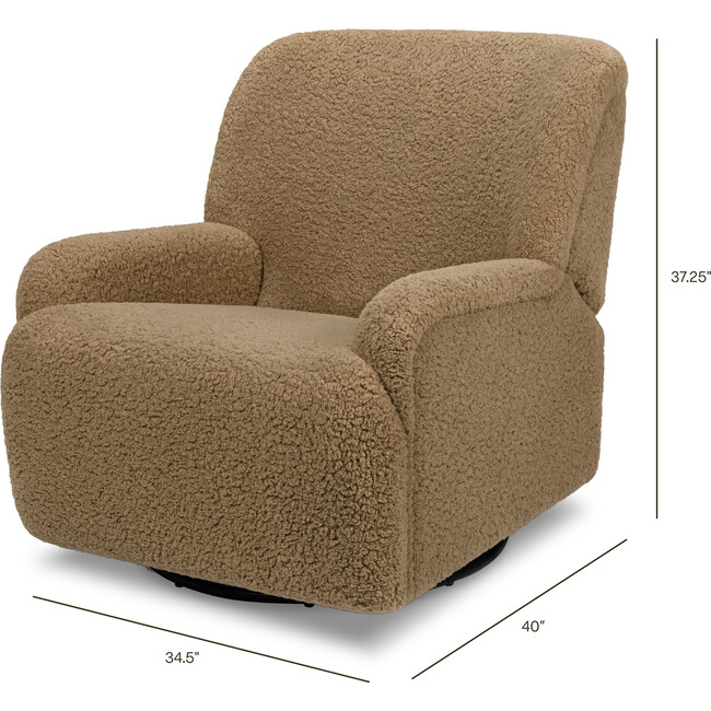 Winslow Extra Wide Recliner and Swivel Glider in Cortado Shearling - Nursery Chairs - 8