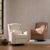 Devon Recliner and Swivel Glider in Performance Dusty Rose Eco-Basketweave - Nursery Chairs - 3