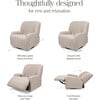 Winslow Extra Wide Recliner and Swivel Glider in Earl Grey Shearling - Nursery Chairs - 6