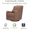 Devon Recliner and Swivel Glider in Performance Dusty Rose Eco-Basketweave - Nursery Chairs - 6