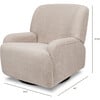 Winslow Extra Wide Recliner and Swivel Glider in Earl Grey Shearling - Nursery Chairs - 8