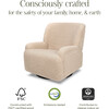 Winslow Extra Wide Recliner and Swivel Glider in Chai Shearling - Nursery Chairs - 8