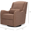 Devon Recliner and Swivel Glider in Performance Dusty Rose Eco-Basketweave - Nursery Chairs - 7