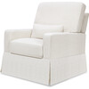 Crawford Pillowback Comfort Swivel Glider in Fog Chatham Stripe - Nursery Chairs - 1 - thumbnail