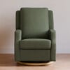 Crewe Electronic Recliner and Swivel Glider in Olive Boucle with Light Wood Base - Nursery Chairs - 2