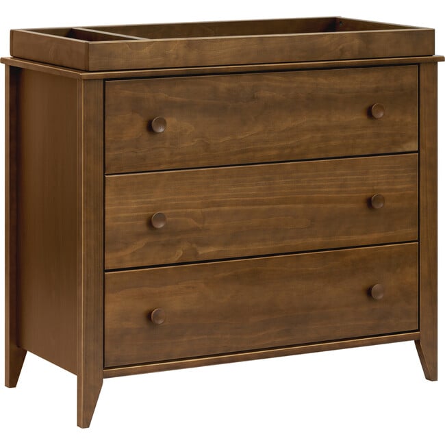 Sprout 3-Drawer Changer Dresser with Removable Changing Tray in Natural Walnut