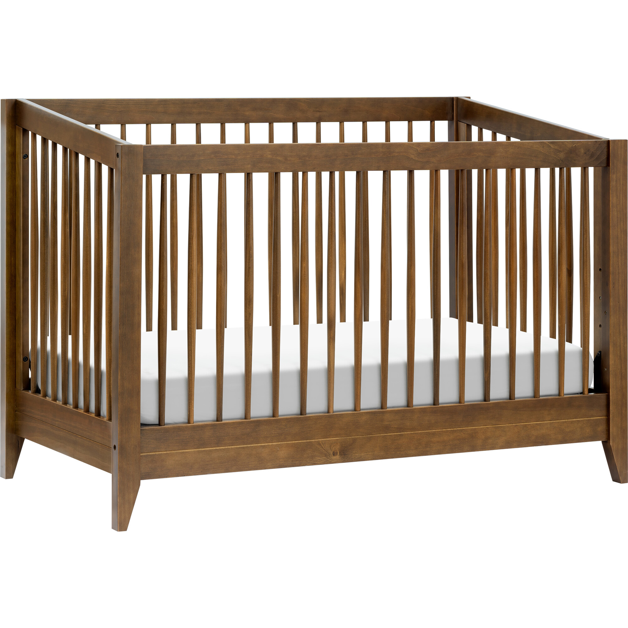 Sprout 4 in 1 Convertible Crib with Toddler Bed Conversion Kit in Natural Walnut Babyletto Cribs Bassinets Maisonette