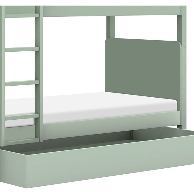 Universal Twin Storage Trundle Bed in Light Sage - Beds - 2