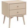 Palma Assembled Nightstand with USB Port in Taupe - Nightstands - 1 - thumbnail