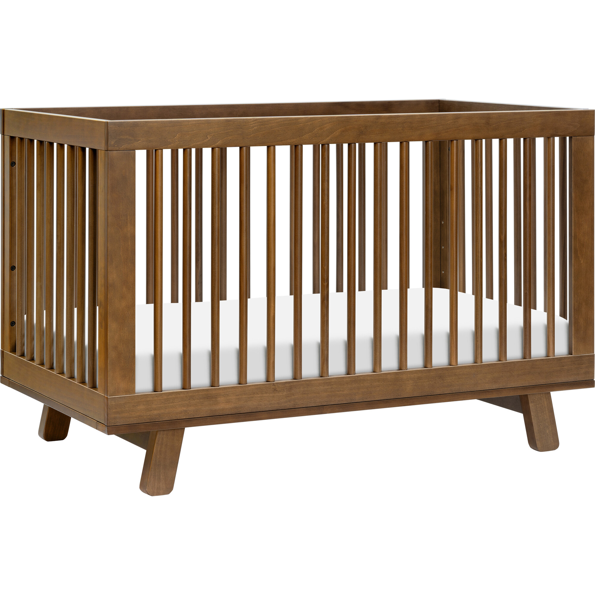 Hudson 3-in-1 Convertible Crib with Toddler Bed Conversion Kit in Natural Walnut - Cribs - 1