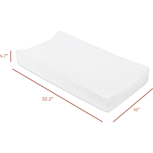 Quilted Changing Pad Cover in White - Changing Pads - 6