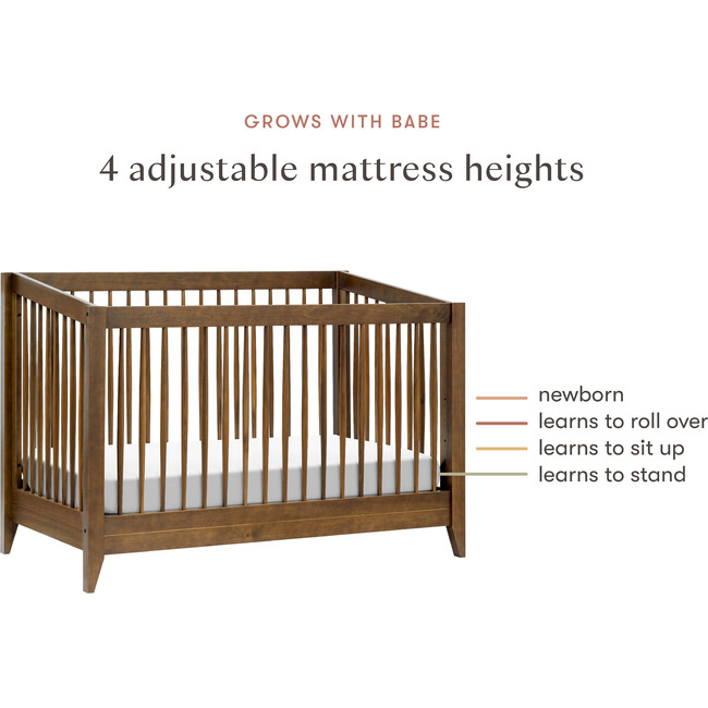 Sprout 4-in-1 Convertible Crib with Toddler Bed Conversion Kit in Natural Walnut - Cribs - 5