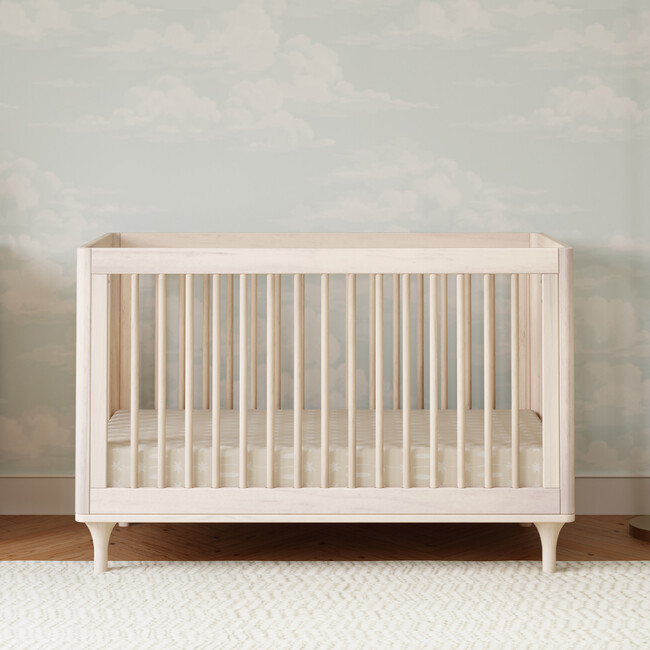 Lolly 3-in-1 Convertible Crib with Toddler Bed Conversion Kit in Washed Natural - Cribs - 3