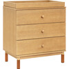 Gelato 3-Drawer Changer Dresser with Vegan Tan Leather Feet - Dressers - 1 - thumbnail