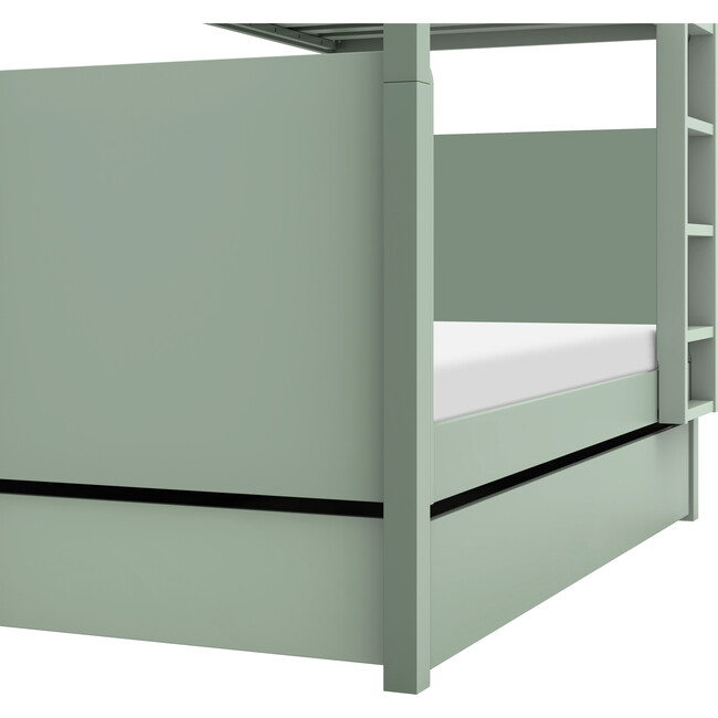 Universal Twin Storage Trundle Bed in Light Sage - Beds - 6