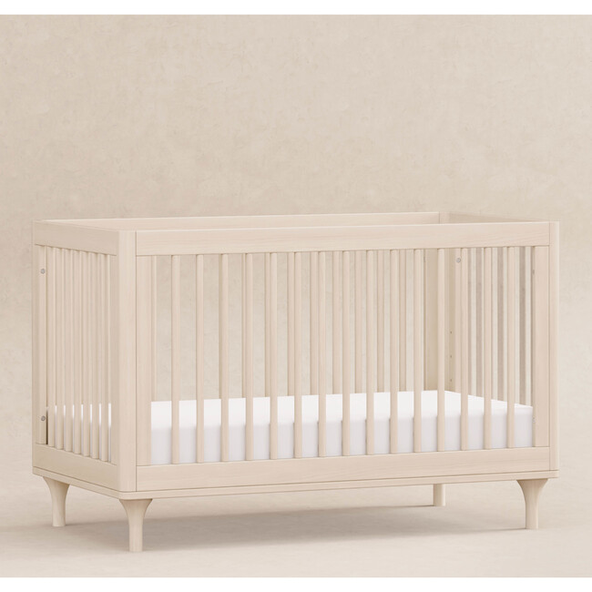 Lolly 3-in-1 Convertible Crib with Toddler Bed Conversion Kit in Washed Natural - Cribs - 4