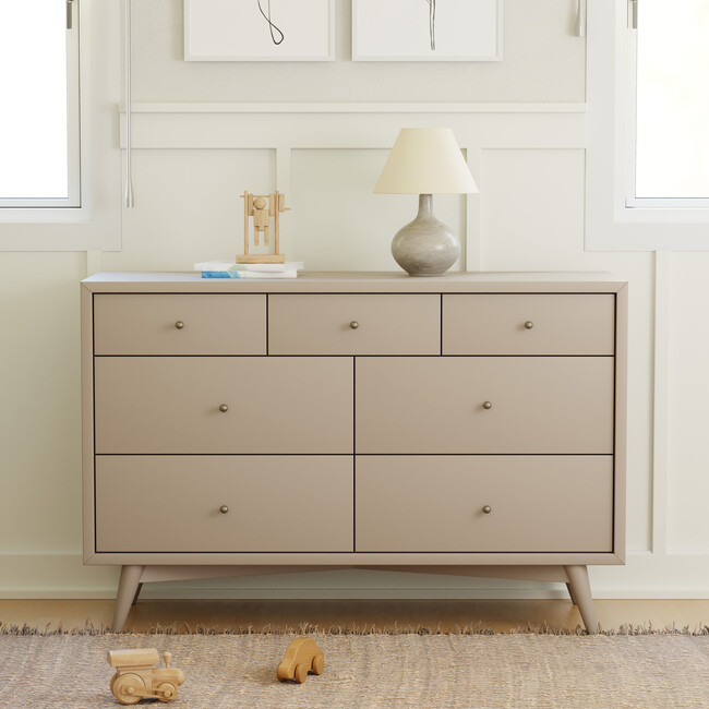 Palma 7-Drawer Assembled Double Dresser in Taupe - Dressers - 4