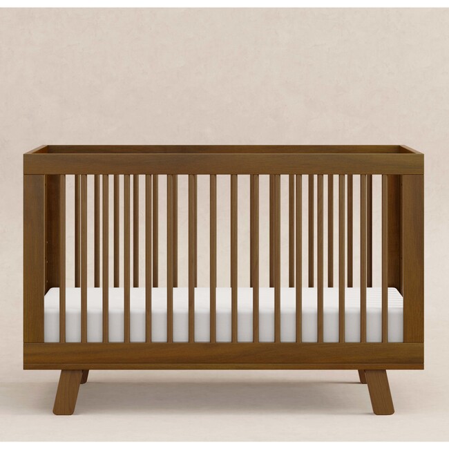 Hudson 3-in-1 Convertible Crib with Toddler Bed Conversion Kit in Natural Walnut - Cribs - 4