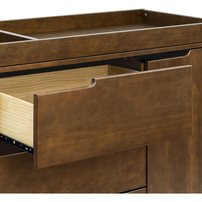 Hudson 3-Drawer Changer Dresser with Removable Changing Tray in Natural Walnut - Dressers - 4