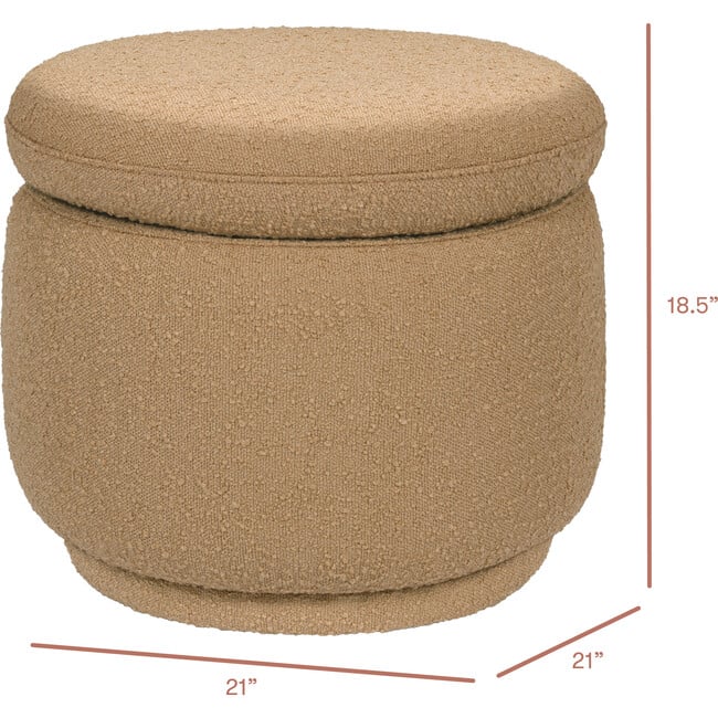 Enoki Storage Ottoman in Boucle in Sand Boucle - Ottomans - 6