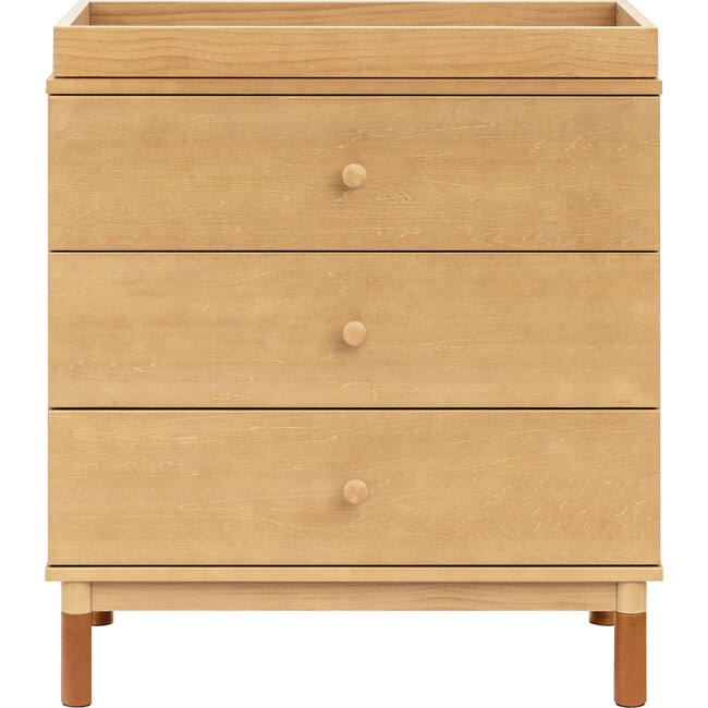 Gelato 3-Drawer Changer Dresser with Vegan Tan Leather Feet - Dressers - 4