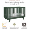 Hudson 3-in-1 Convertible Crib with Toddler Bed Conversion Kit in Forest Green - Cribs - 7