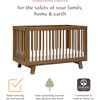 Hudson 3-in-1 Convertible Crib with Toddler Bed Conversion Kit in Natural Walnut - Cribs - 7