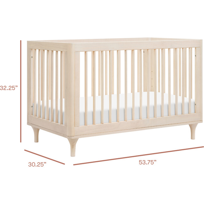 Lolly 3-in-1 Convertible Crib with Toddler Bed Conversion Kit in Washed Natural - Cribs - 8