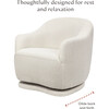 Foy Glider in Boucle in Ivory Boucle - Nursery Chairs - 7