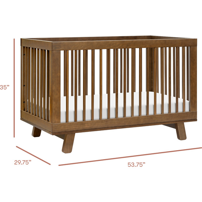 Hudson 3-in-1 Convertible Crib with Toddler Bed Conversion Kit in Natural Walnut - Cribs - 8