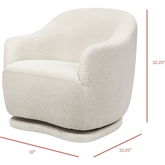 Foy Glider in Boucle in Ivory Boucle - Nursery Chairs - 9