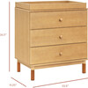 Gelato 3-Drawer Changer Dresser with Vegan Tan Leather Feet - Dressers - 7