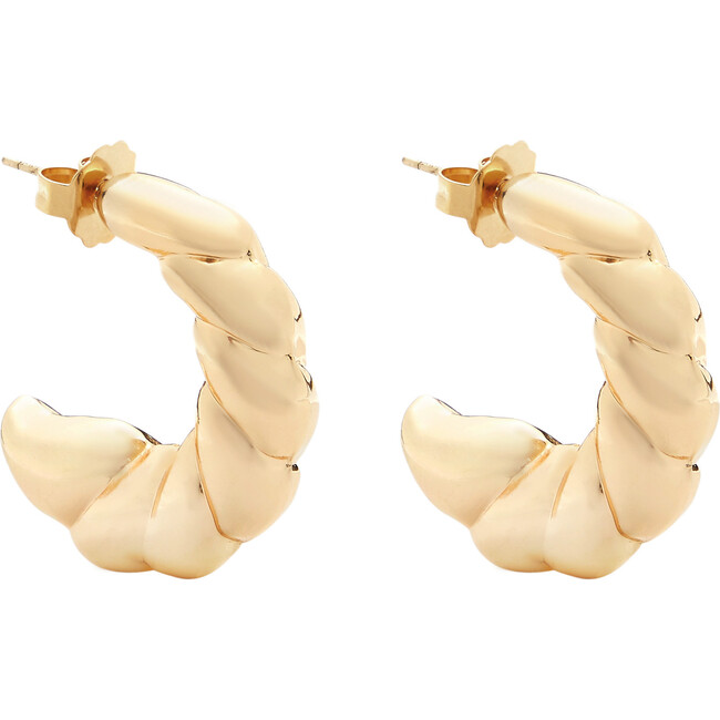 Women's Croissant Hoops - Earrings - 1