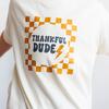 Thankful Dude Checker Thanksgiving Short Sleeve T-Shirt, Natural - T-Shirts - 3