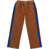 Velvet Side Striped Straight Corduroy Pants, Brown - Pants - 1 - thumbnail