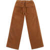 Velvet Side Striped Straight Corduroy Pants, Brown - Pants - 2