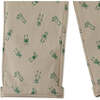 Sock Monkeys Print Straight Fit Corduroy Pants, Beige - Pants - 4