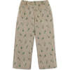 Sock Monkeys Print Straight Fit Corduroy Pants, Beige - Pants - 5