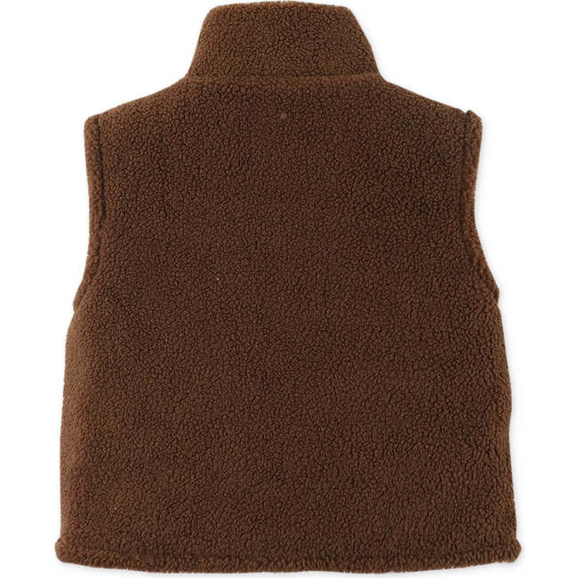 Sherpa & Wadded Taffeta Reversible Vest, Brown - Vests - 3