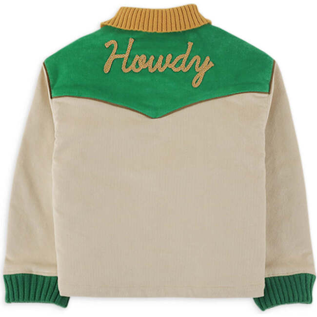 Howdy Tape Applique Velvet Western Jacket, Multicolors - Jackets - 2