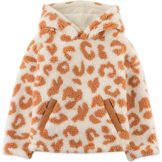 Girls Trophy Print Long Sleeve Hood Sweater, Multicolors