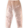 Girls Lame Bronze Balloon Fit Twill Pants, Metallic - Pants - 1 - thumbnail